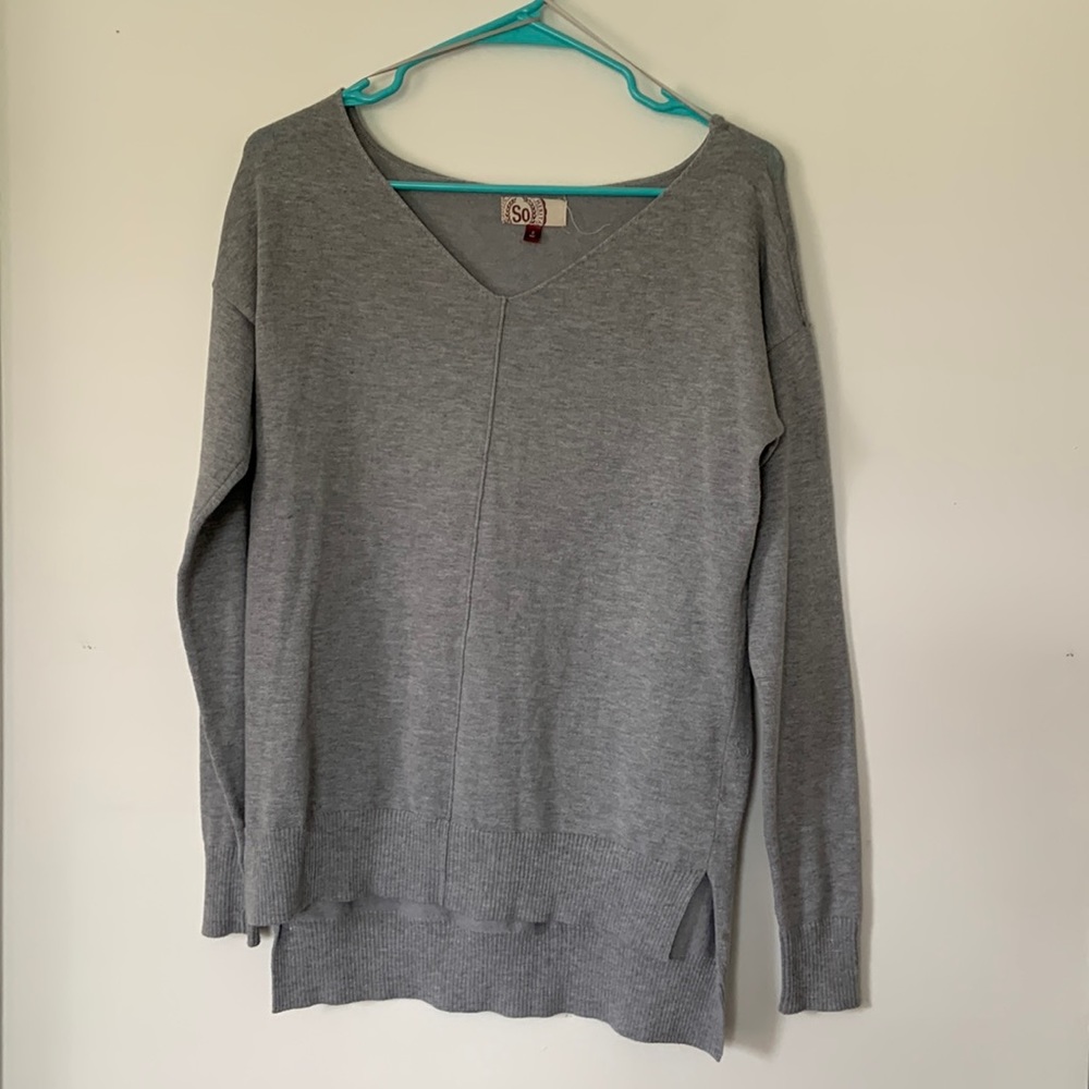 Slouchy gray sweater